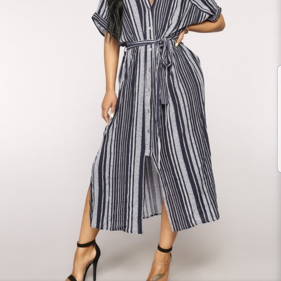 Jet Stream Button Down Dress - Picture 3 of 4